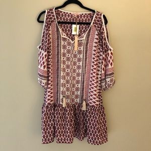 Purple Cold Shoulder Dress